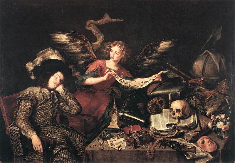 PEREDA, Antonio de The Knight's Dream af Germany oil painting art